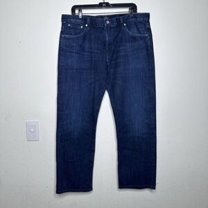 Citizens Of Humanity Jeans Sid Very Dark Blue Straight Leg Denim Mens Size 38